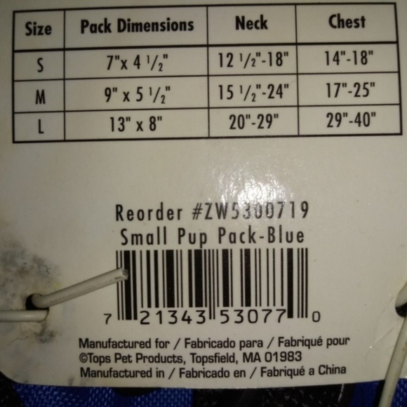 Casual Canine Blue Dog Backpack - Picture 3 of 6